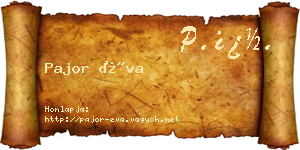 Pajor Éva névjegykártya